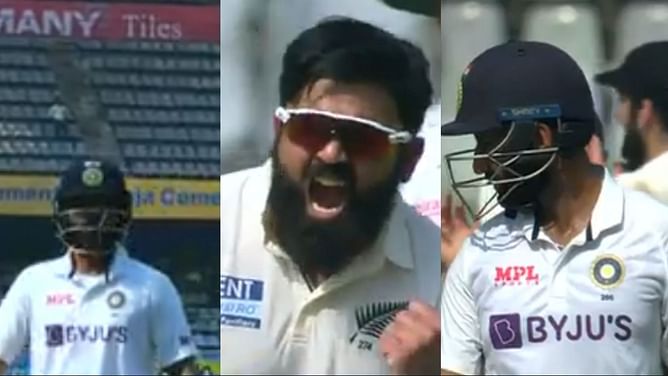 [Watch] Mumbai boy Ajaz Patel upsets Indian fans; dismisses Virat Kohli, Cheteshwar Pujara for ducks in 2nd India vs New Zealand 2021 Test