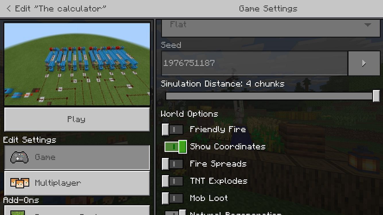Simulation distance can help reduce CPU load for players (Image via Mojang)