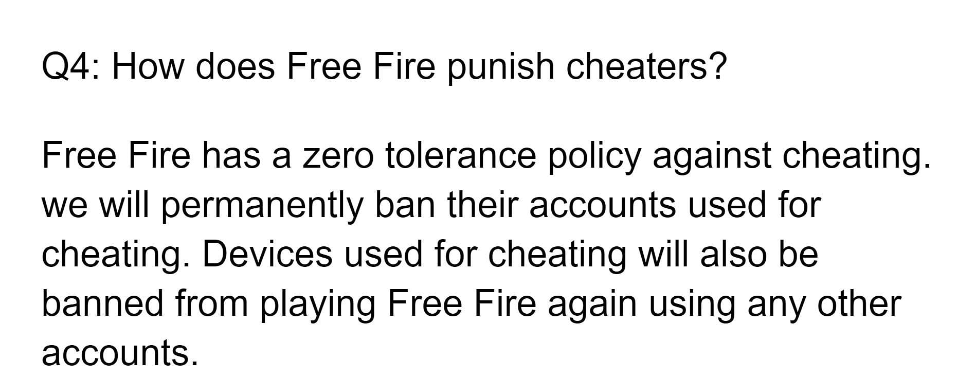 Accounts will be banned permanently (Image via Free Fire)