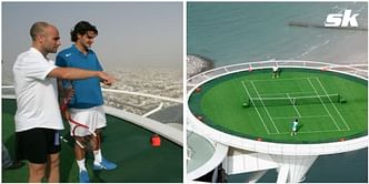 When Roger Federer and Andre Agassi agreed to play on the world's deadliest tennis court in Dubai