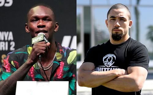 Israel Adesanya (left); Robert Whittaker (right)