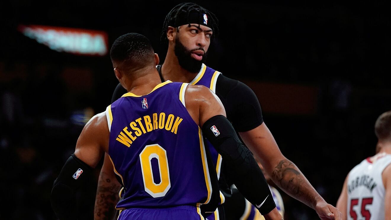 Russell Westbrook and Anthony Davis will have to carry the cudgels for the Los Angeles Lakers yet again without LeBron James. [Photo: MARCA]
