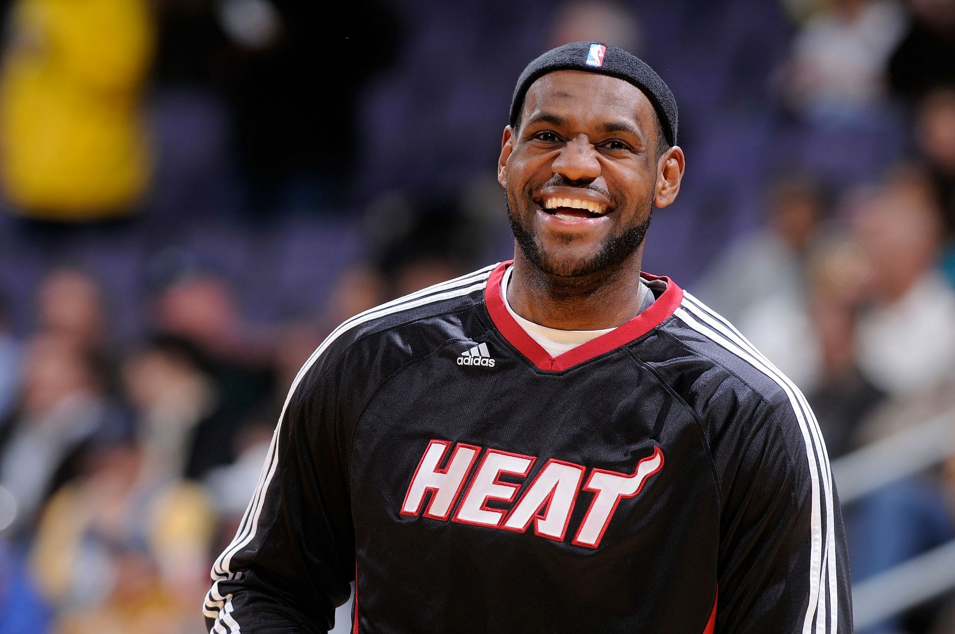 LeBron James #6 of the Miami Heat in 2010