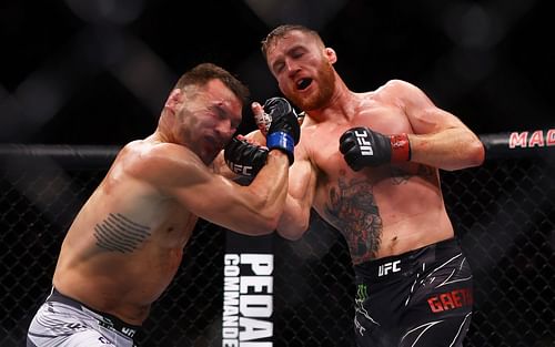 UFC lightweight contenders Michael Chandler (left) and Justin Gaethje (right)