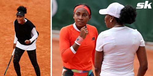 Venus Williams and Coco Gauff at the French Open