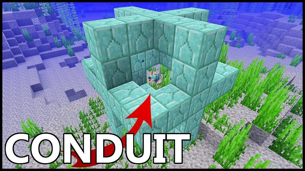A functioning conduit (Image via RajCraft on YouTube)
