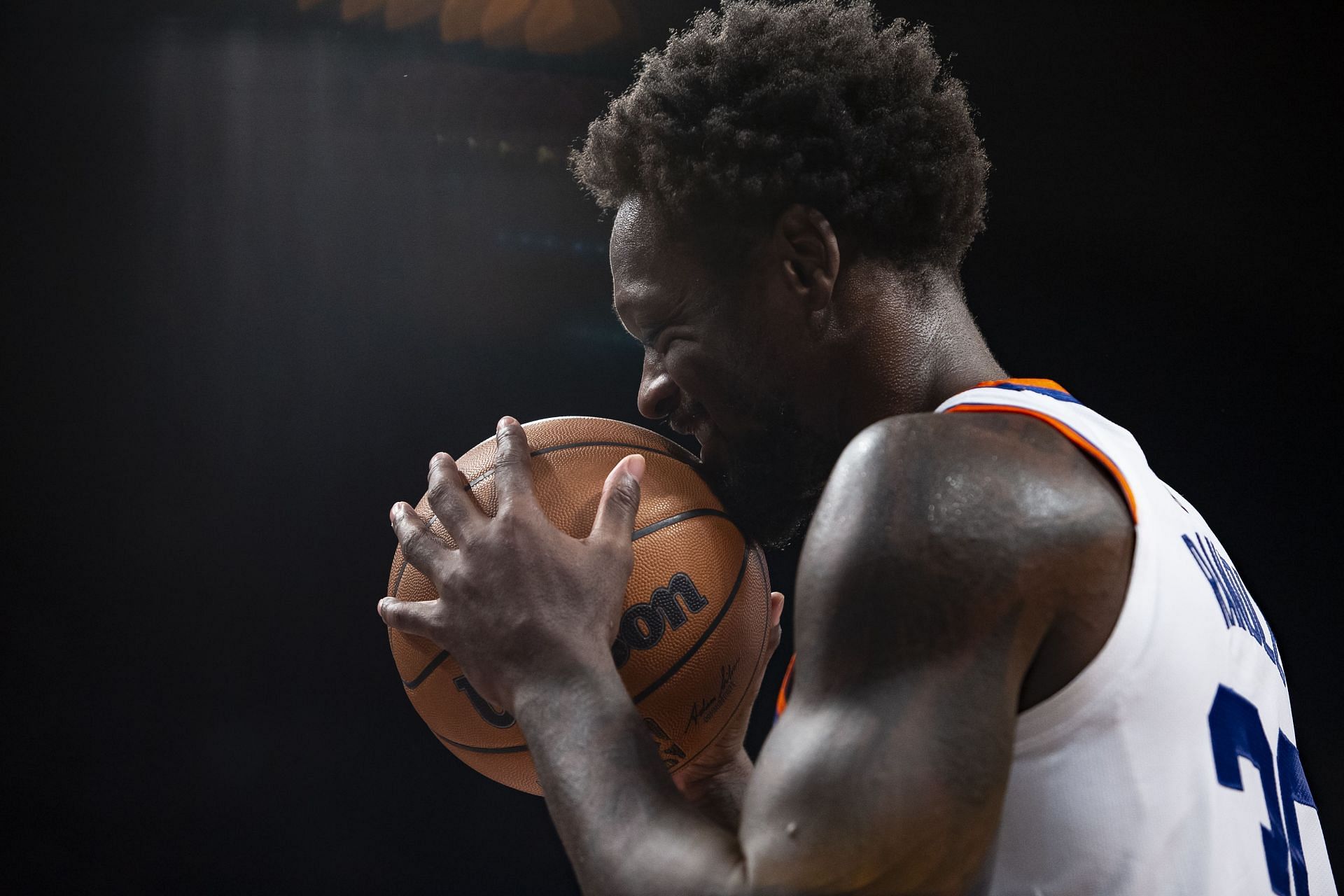 Julius Randle at the New York Knicks vs Brooklyn Nets game