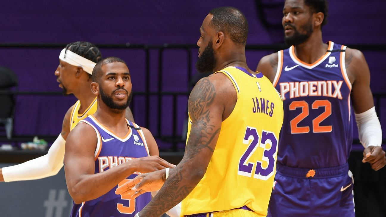 The visiting Phoenix Suns are hoping to go up 2-0 against the LA Lakers this season when they meet again on Tuesday. [Photo: ABC7]