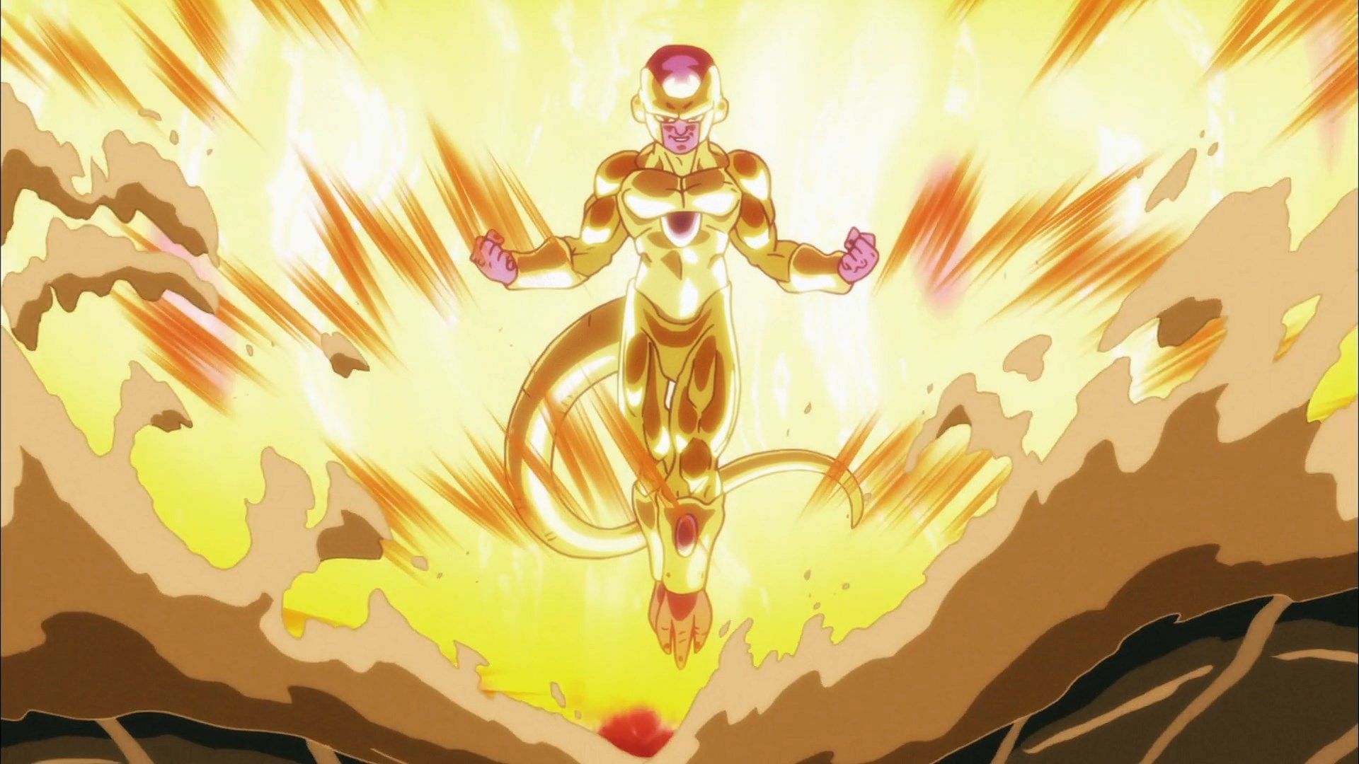 Golden Frieza powers up as seen in the Dragon Ball Super anime. (Image via Toei Animation)