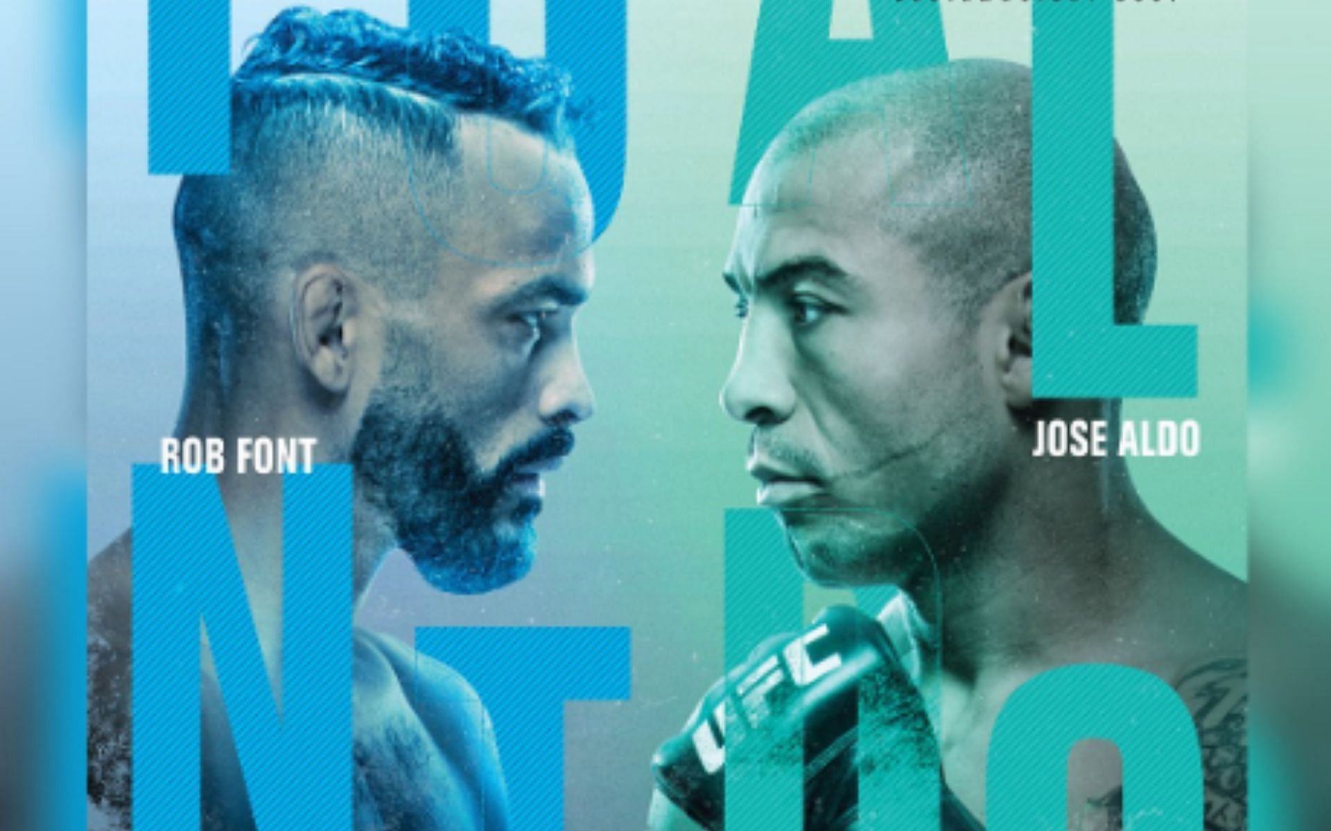 The official poster of UFC Fight Night: Font vs. Aldo [Image Credit: @ufc on Twitter]
