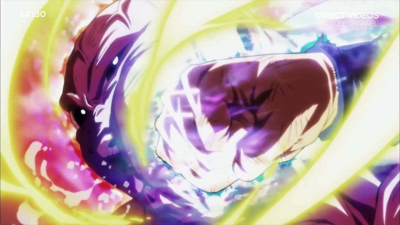 Jiren is punched in the face by a furious Goku. (Image via Toei Animation)