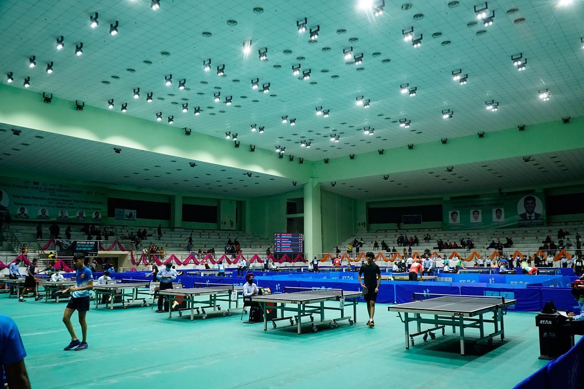 A view of the Table Tennis South Zone National Ranking Championships in Puducherry. (PC: TTFI)