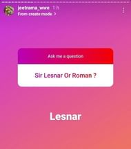 जीत रामा ने ब्रॉक लैसनर को चुना