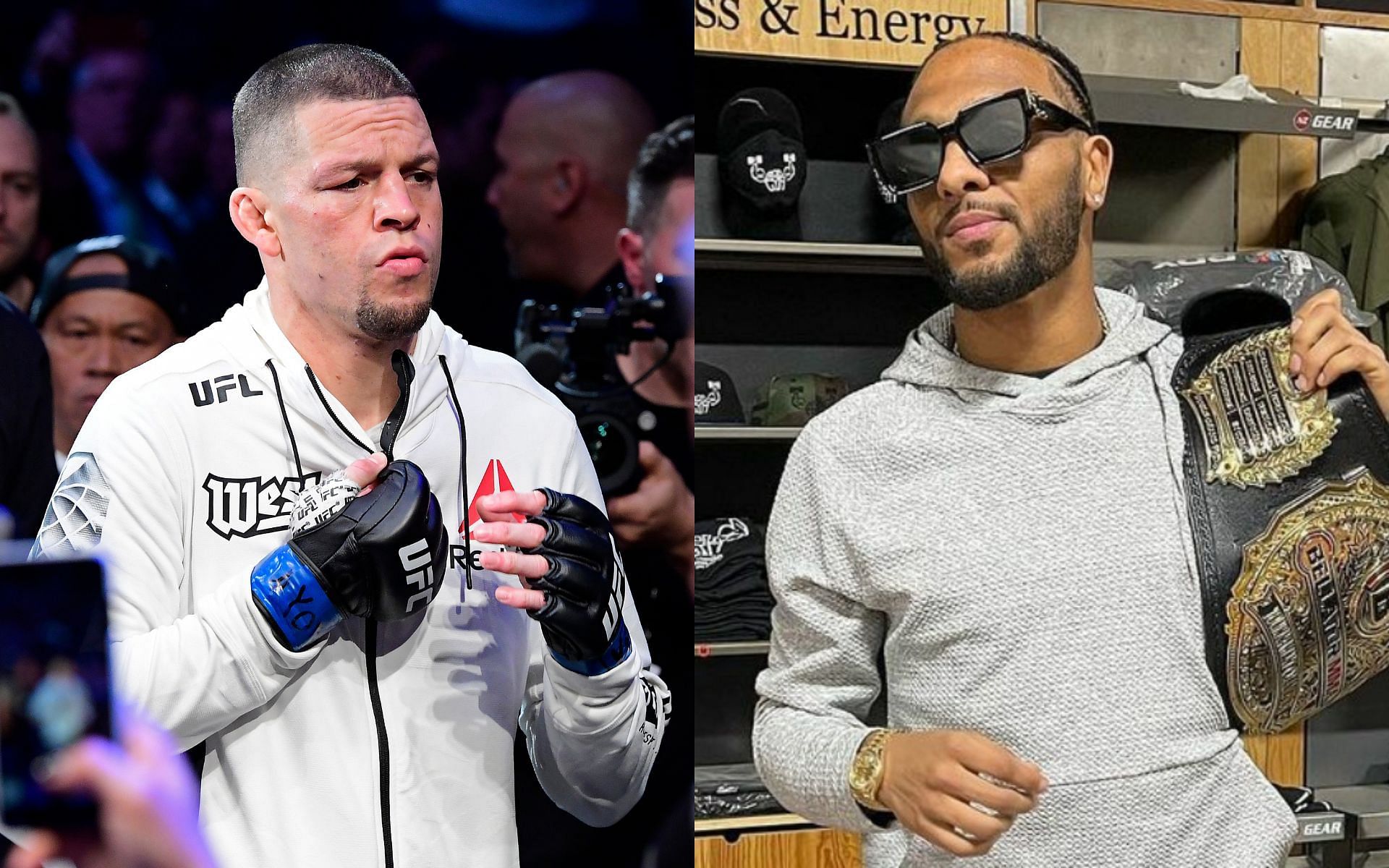 Nate Diaz (left) and A.J. McKee (right; Image Credit: @ajmckee101 on Instagram)