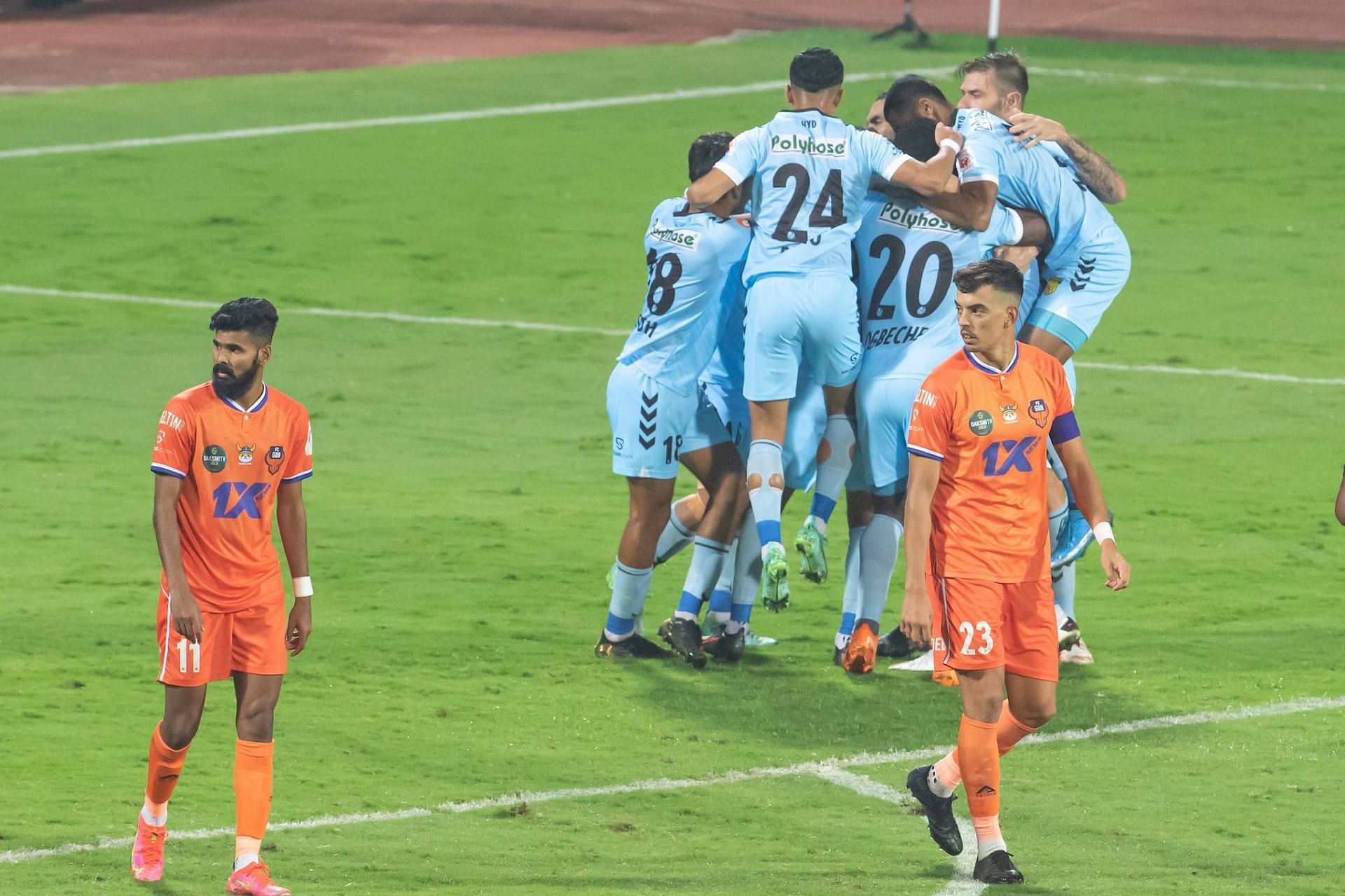 Hyderabad FC and FC Goa played out a 1-1 draw (Image courtesy: ISL social media)