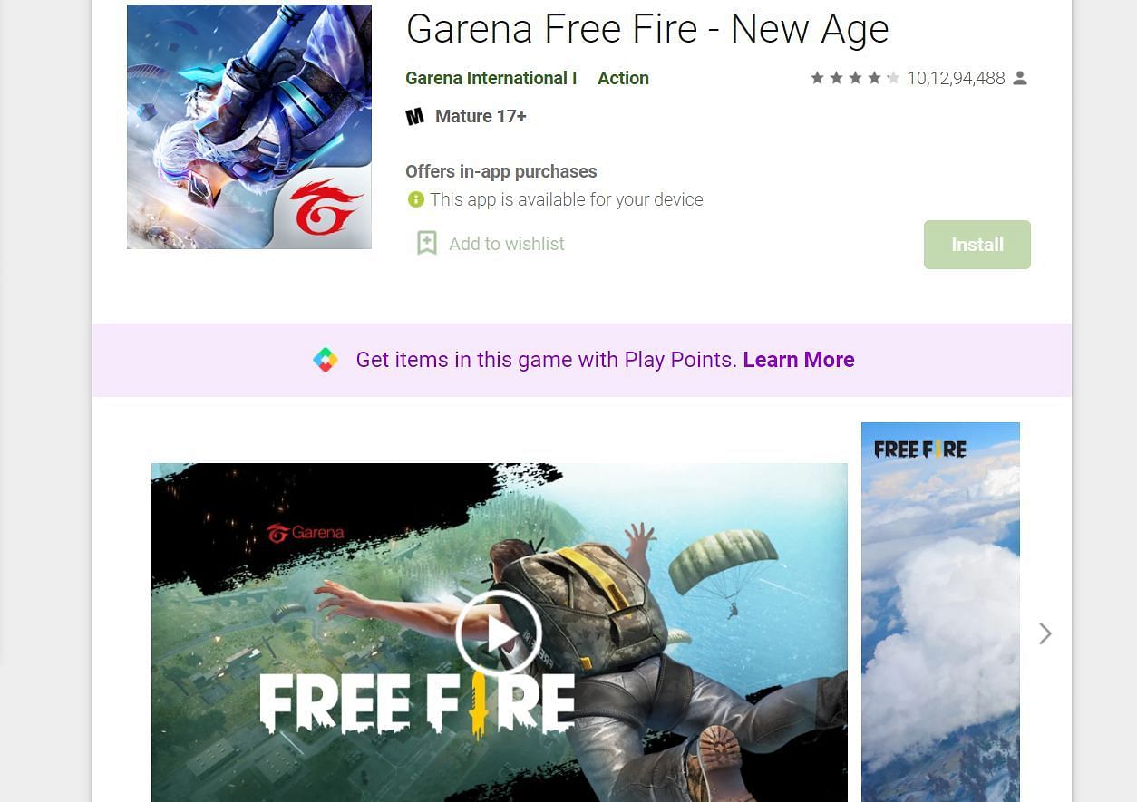 Free Fire OB31 version is named New Age (Image via Google Play Store)