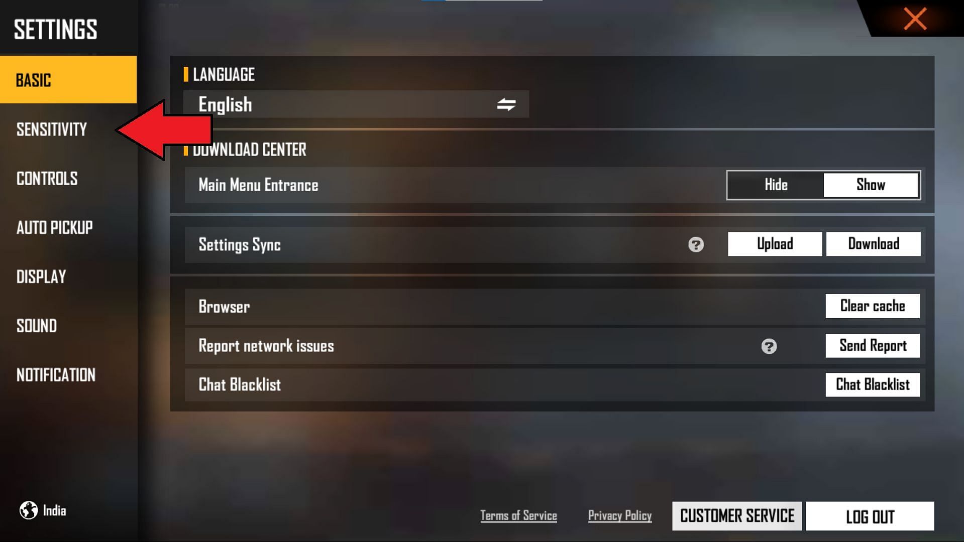 Gamers can go ahead and change the required settings (Image via Free Fire)