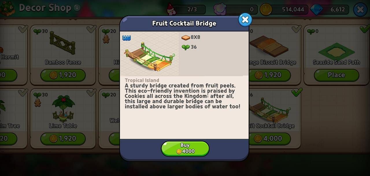 Cookie Run: Kingdom Fruit Cocktail Bridge (Image via Sportskeeda)