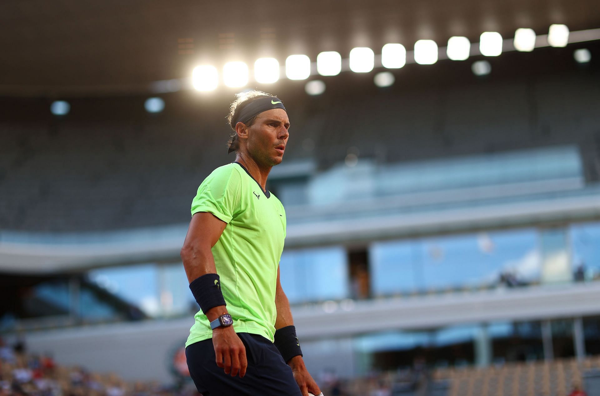 Rafael Nadal at the 2021 French Open.