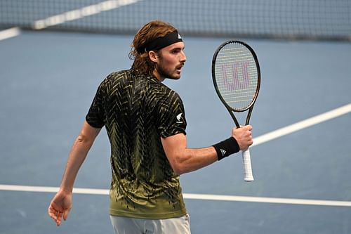 Stefanos Tsitsipas in action at the Erste Bank Open