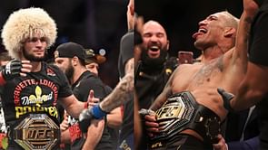 "You deserve this" - Khabib Nurmagomedov reacts to Charles Oliveira's win over Dustin Poirier at UFC 269
