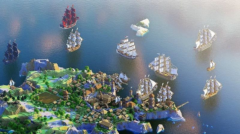 Lovers of the age of piracy should get a big kick from this build (Image via Mojang)