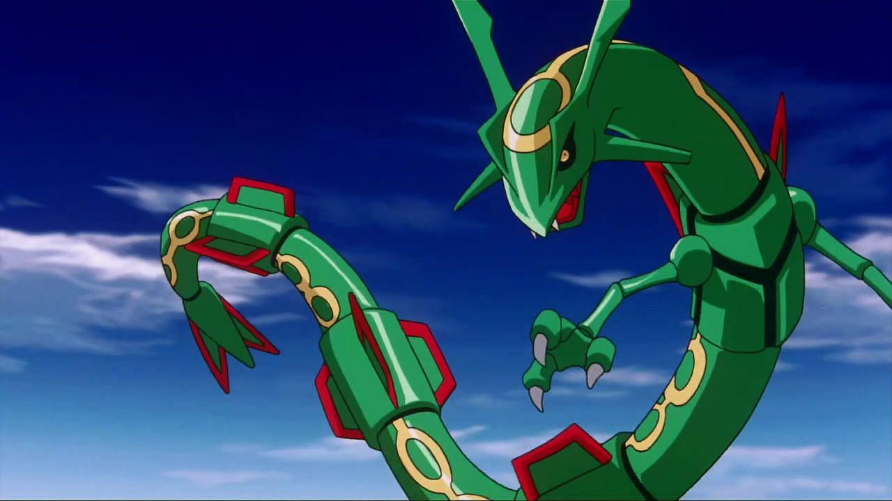 Rayquaza as it appears in the seventh movie, Destiny Deoxys. (Image via The Pokemon Company)