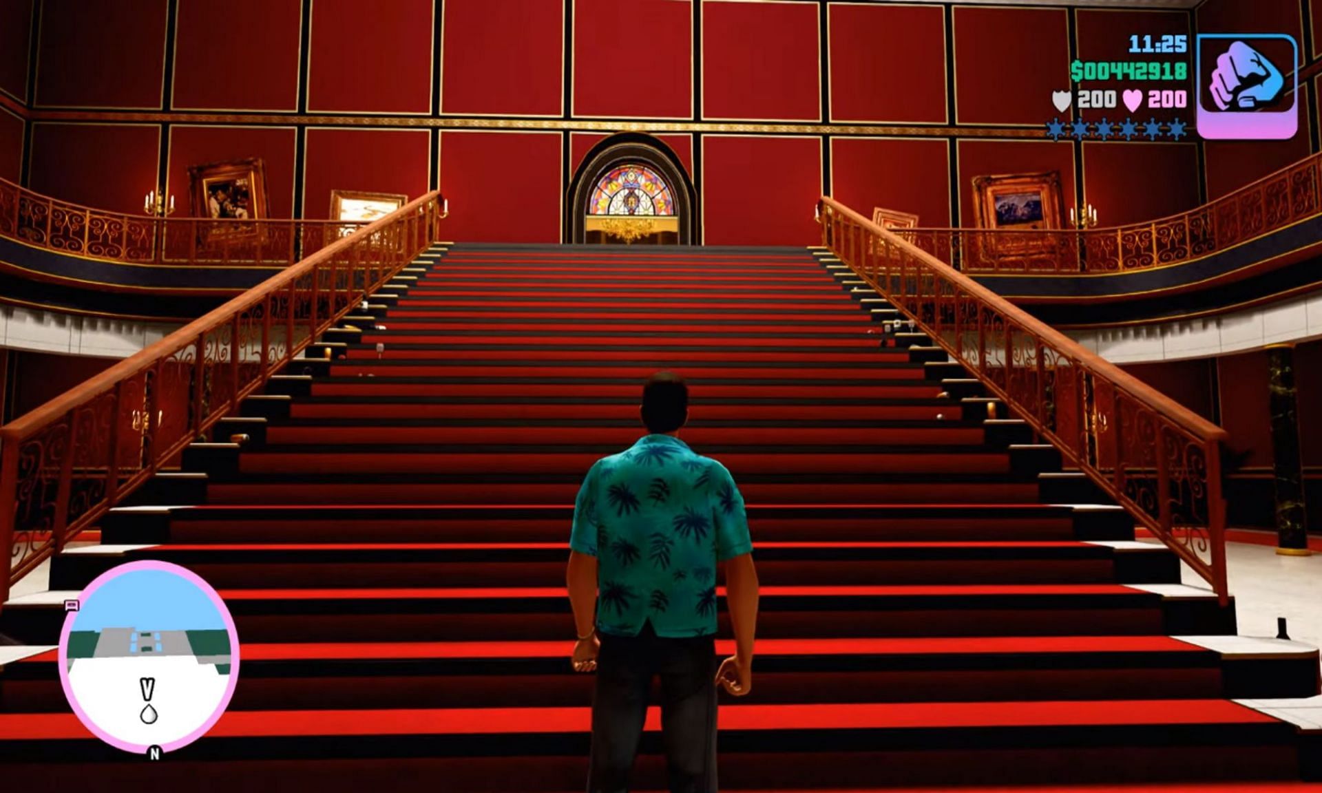 Tommy Vercetti checking out his estate (Image via Rockstar Games)