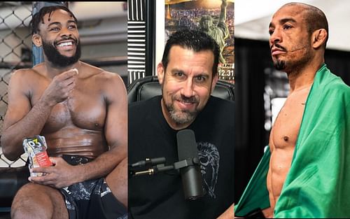 Aljamain Sterling (left), John McCarthy (center), Jose Aldo (right) [@funkmastermma, @josealdojunioroficial via Instagram]