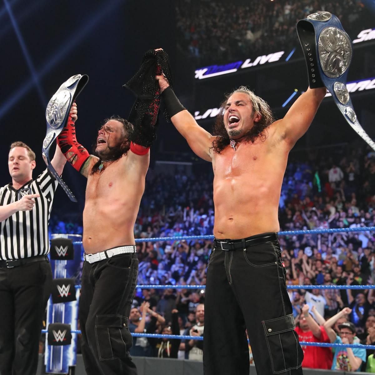 The Hardy Boyz won the SmackDown Tag Team Championships in April 2019.