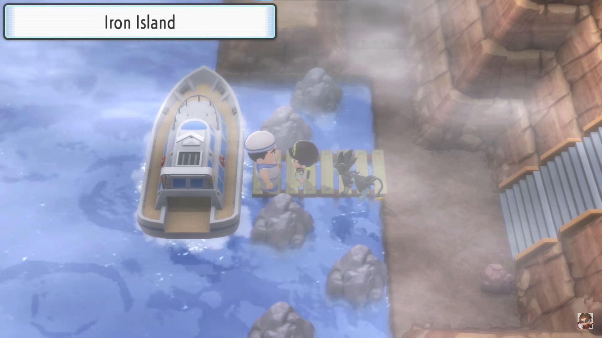 The TM for Iron Tail is found on Iron Island (Image via The Pokemon Company)