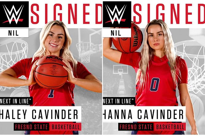 Which athletes have been signed for the WWE’s NIL program?