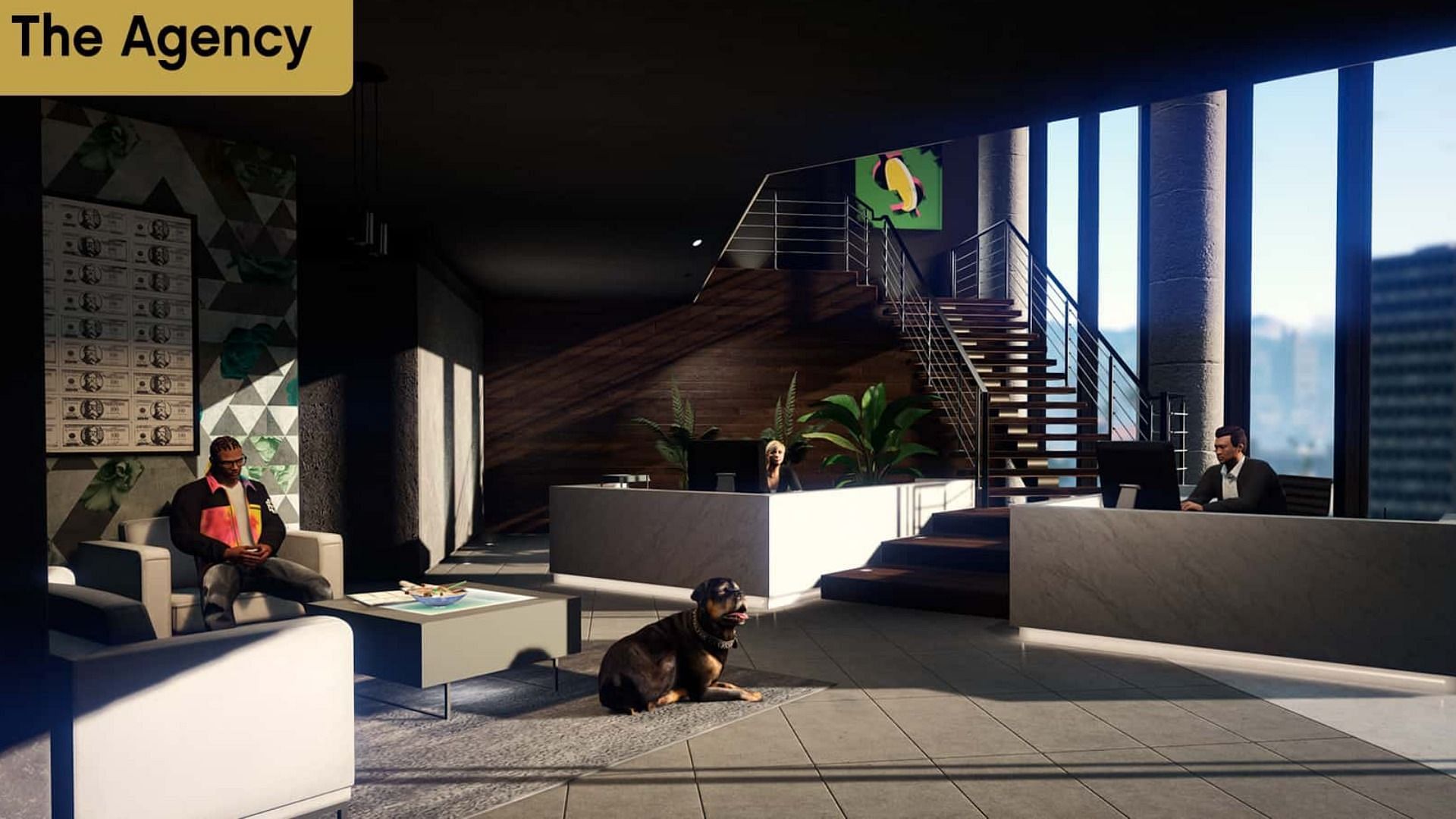 One of the snapshots of the Agency building in GTA Online (Image via Rockstar Games)
