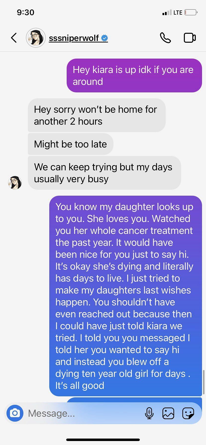 Kiara&#039;s mother was unhappy with SSSniperWolf&#039;s endless cancellations (Image via Instagram/KEEMSTAR)