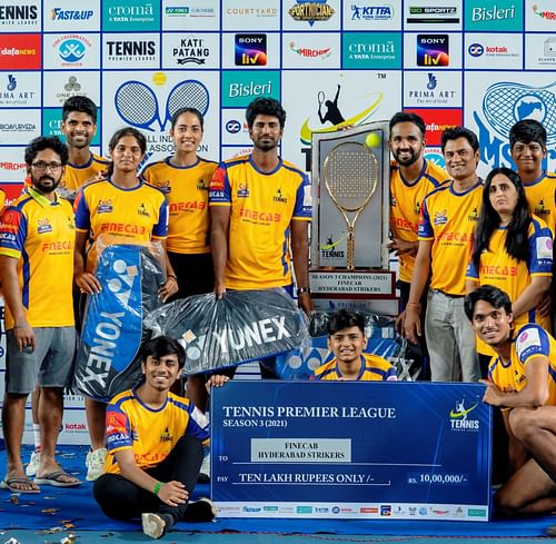 Hyderabad Strikers thumped Mumbai Leon Army 49-31 in the TPL final in Mumbai