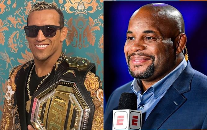 Charles Oliveira reacts to Daniel Cormier calling his form "perfect" in KO of Chandler