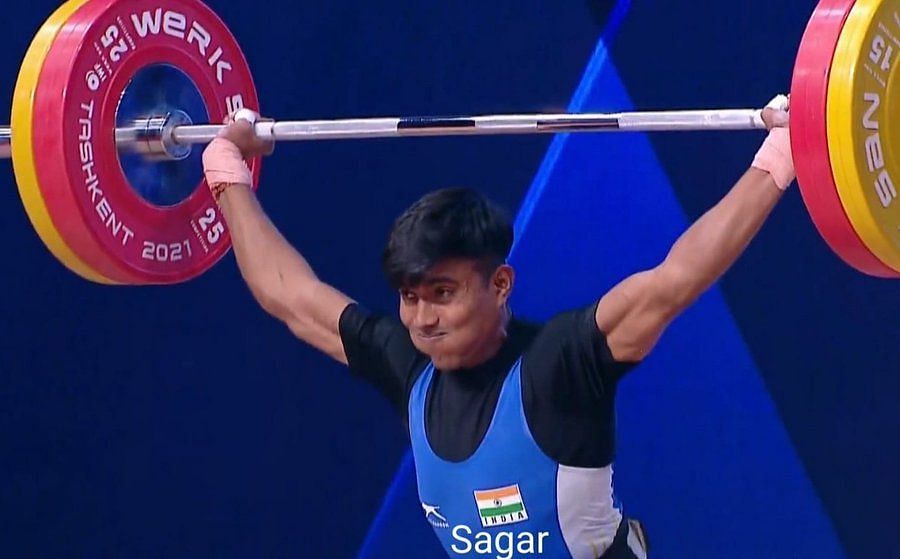 Sanket Mahadev Sargar clinched a gold medal (Pic Credit: SAI)