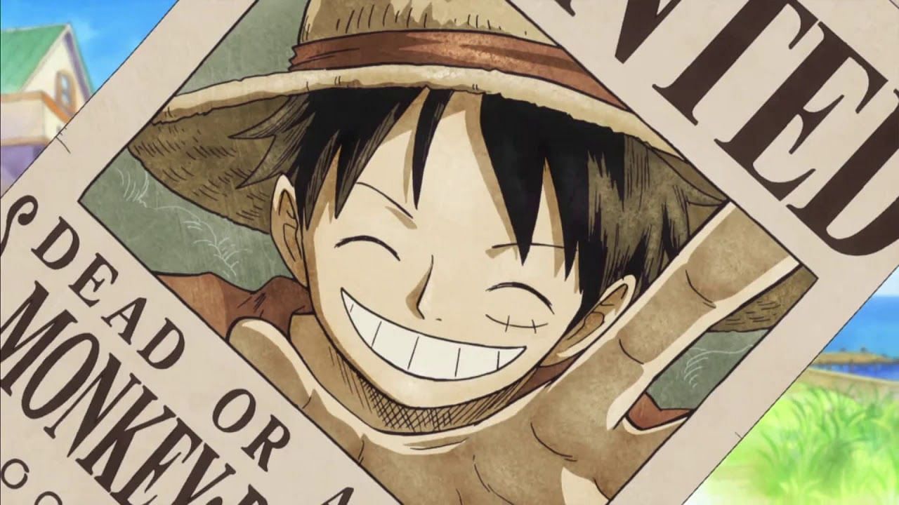 Luffy&#039;s wanted poster (Image via Toei Animation)