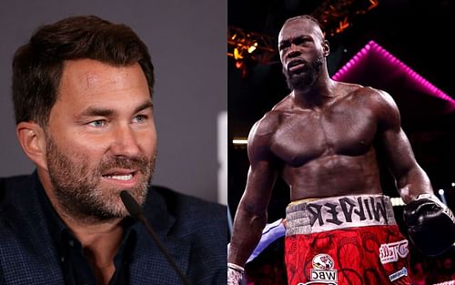 Eddie Hearn (left); Deontay Wilder (right)