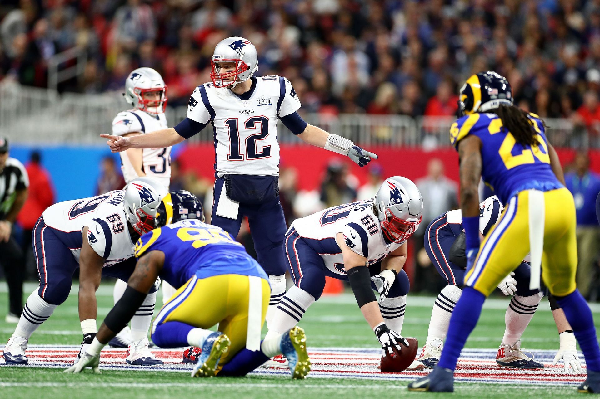 Tom Brady (12) leads the Patriots&#039; offense during their most recent NFL title in Super Bowl LIII (Photo: Getty)