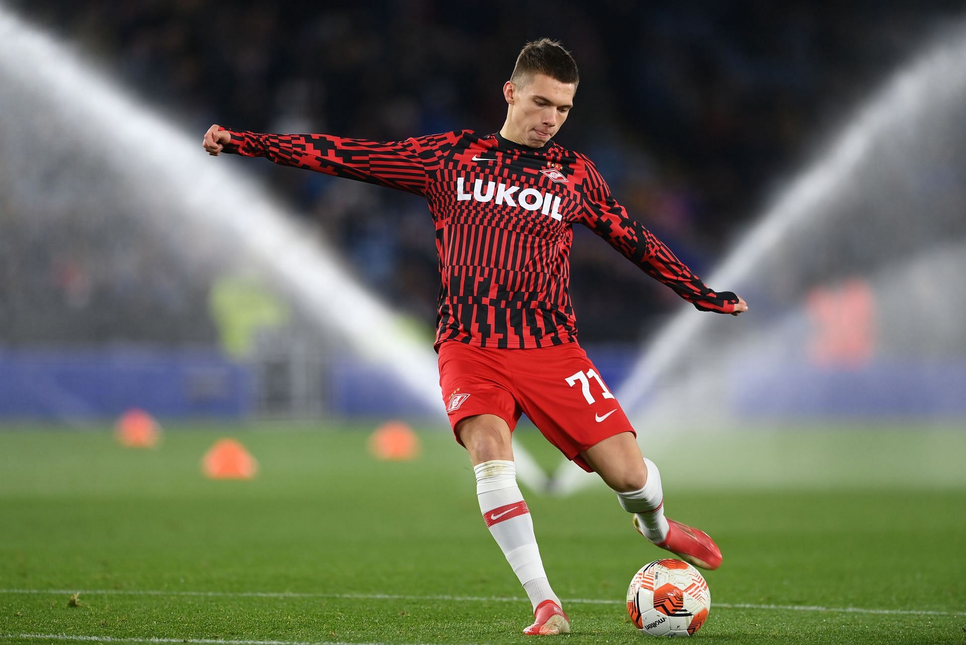 Maximiliano Caufriez of Spartak Moscow in action during the UEFA