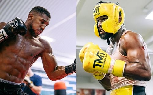 Anthony Joshua (left), Floyd Mayweather (right) [Image courtesy: @anthonyjoshua and @floydmayweather]