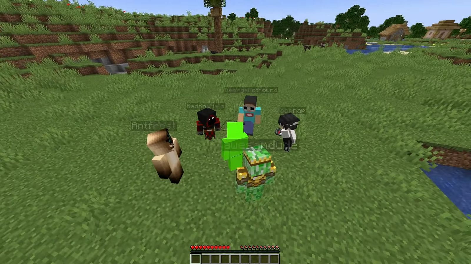 dream speedrun vs hunter, minecraft, Stable Diffusion