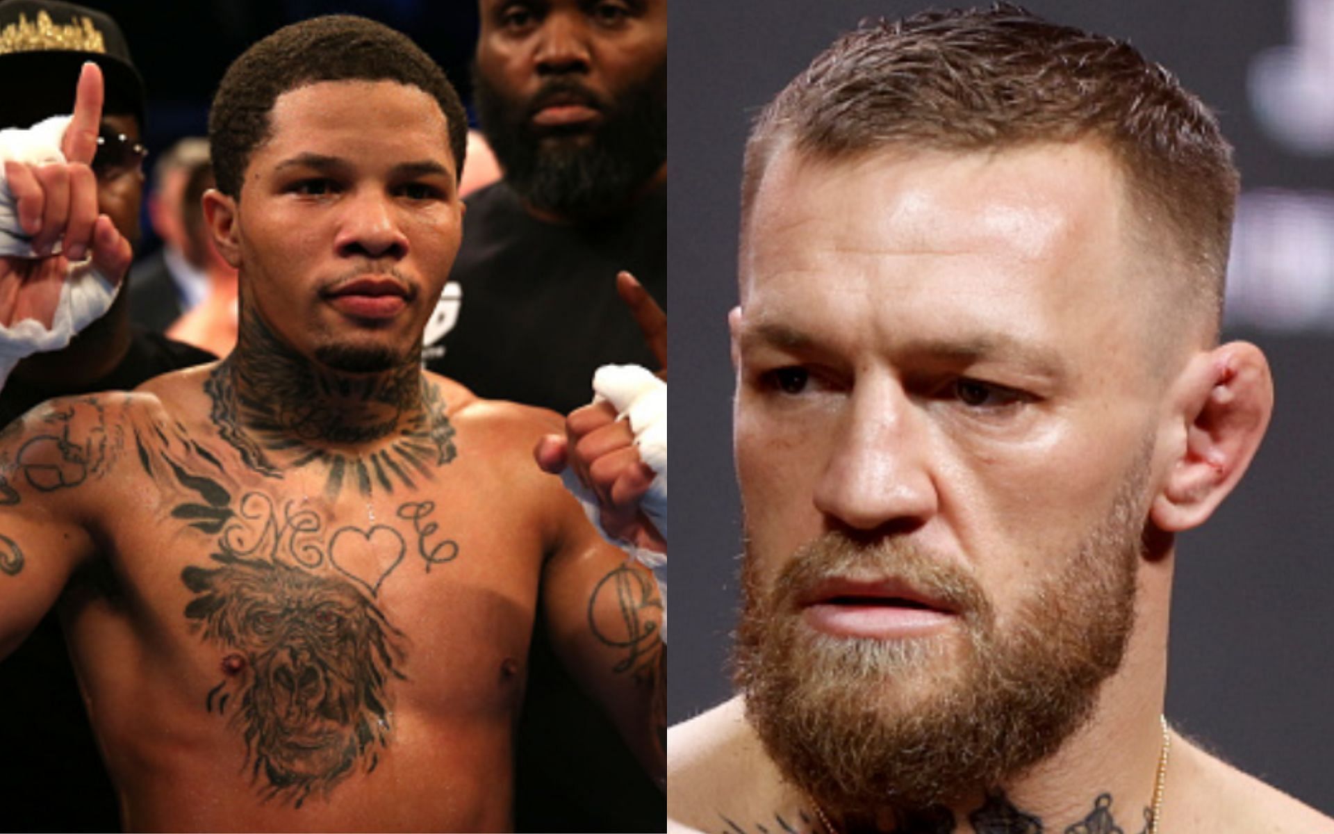 Gervonta Davis (left); Conor McGregor (right)