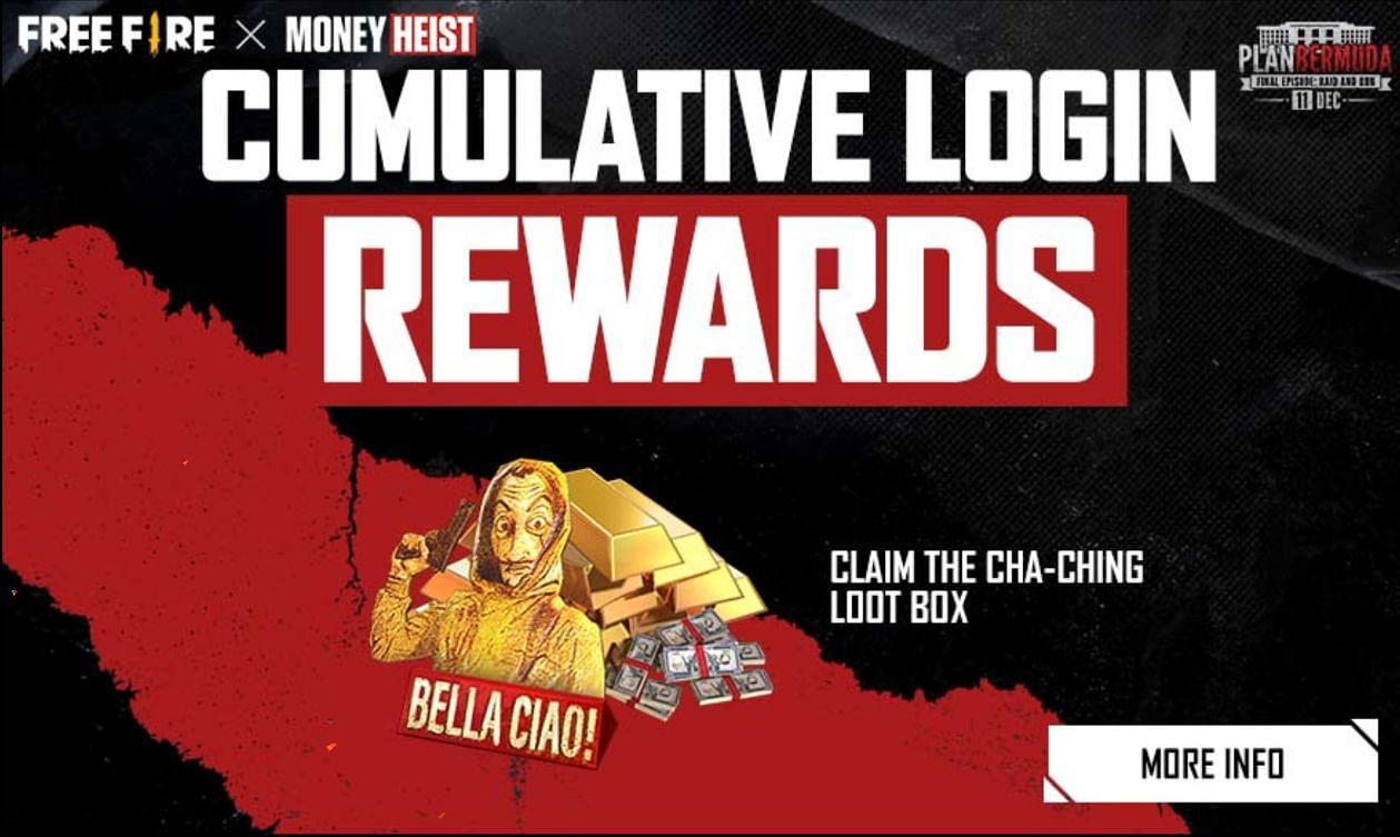 The new cummulative login event (Image via Free Fire)