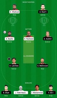 Dream11 Team for Azaiba XI vs Bousher Busters - Oman D20 2021.