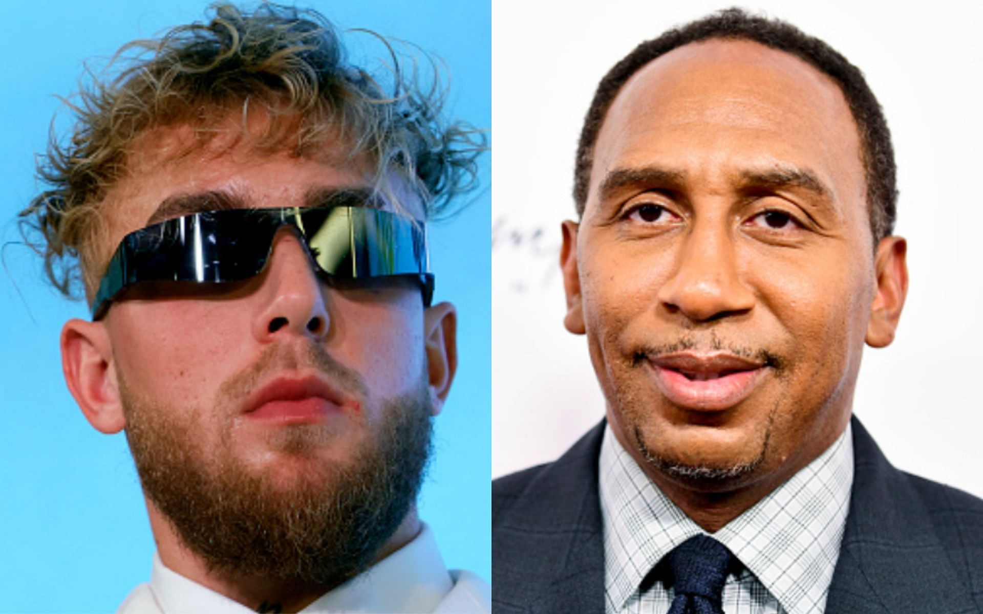 Jake Paul (left); Stephen A. Smith (right)