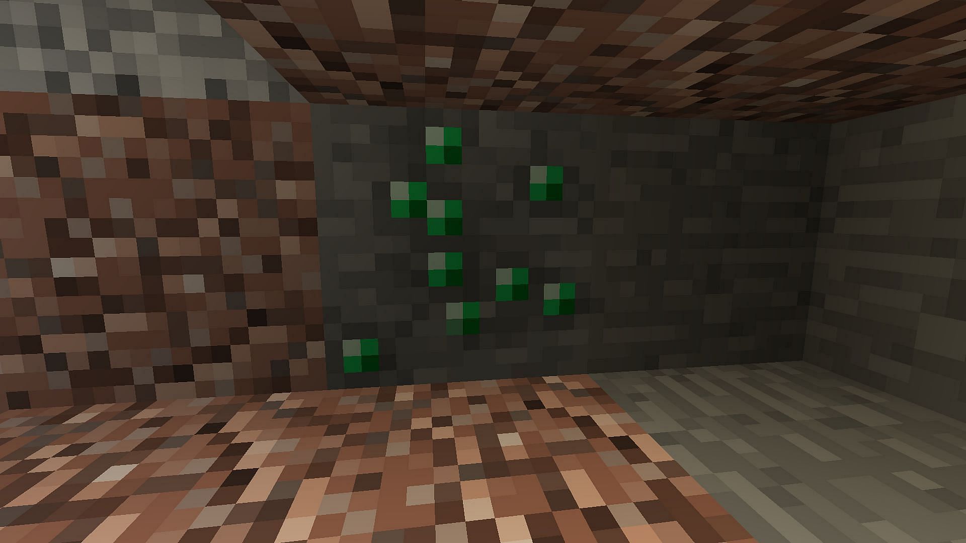 Emeralds can be found from as high as Y level 232 (Image via Minecraft)