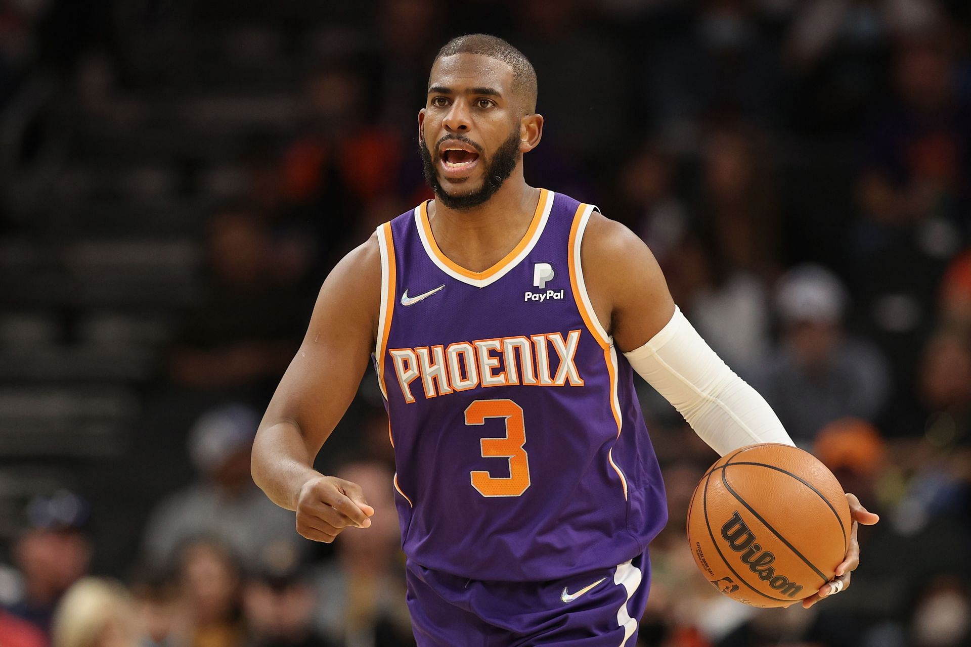 Chris Paul of the Phoenix Suns in action during a game