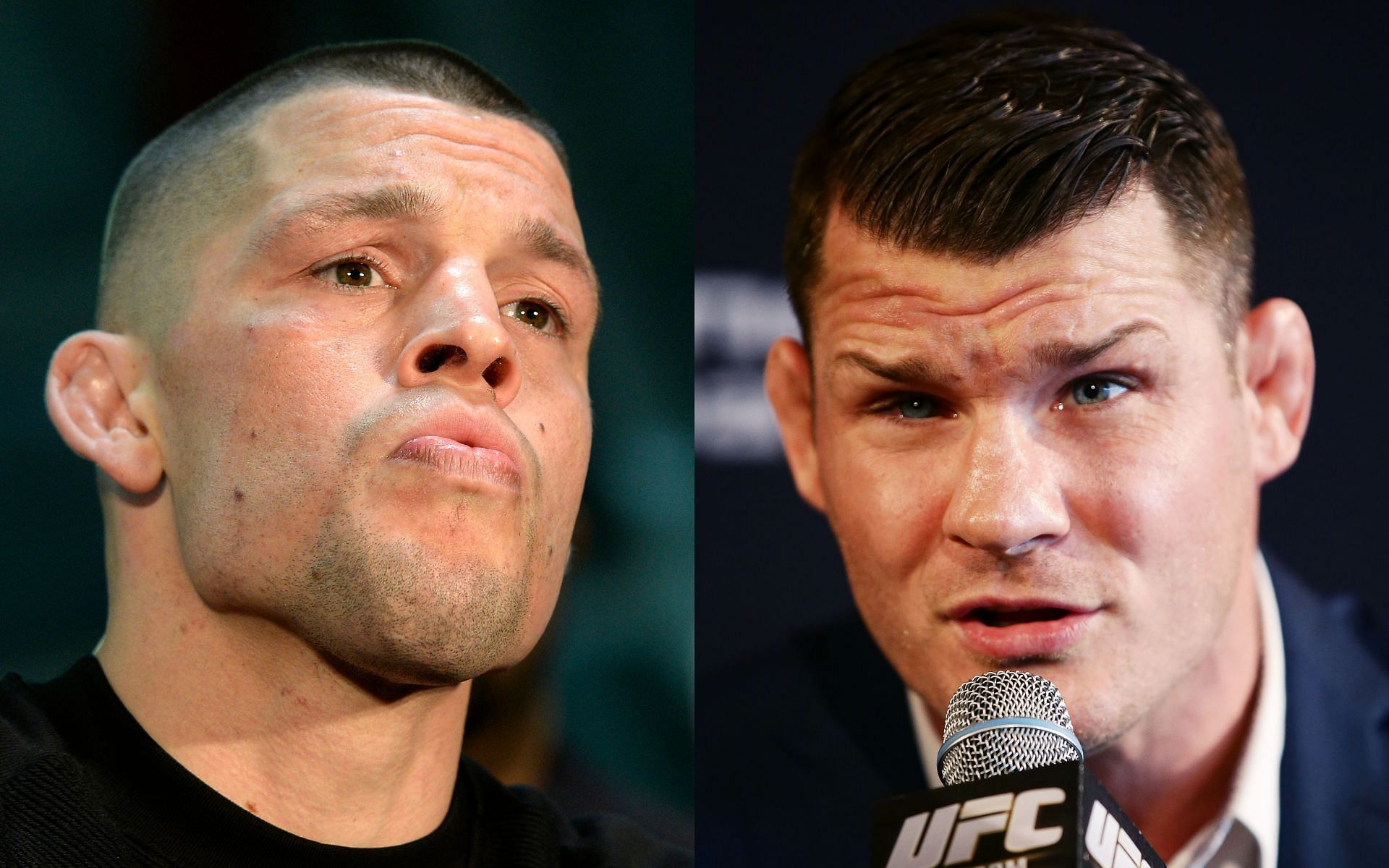Fan favorite UFC fighter Nate Diaz (left) and the legendary Michael Bisping (right)